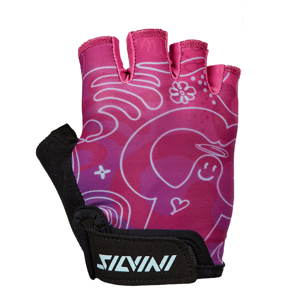 Dětské MTB rukavice Silvini Punta - růžové Velikost: 13-14