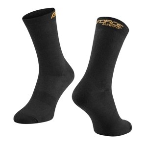 Ponožky FORCE ELEGANT vysoké - černo-zlaté Varianta: L-XL/42-46
