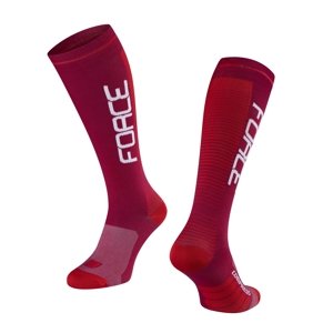 Ponožky kompresní Force COMPRESS - bordó-červené Varianta: L-XL/42-47