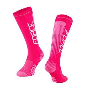 Ponožky kompresní Force COMPRESS - růžové Varianta: L-XL/42-47